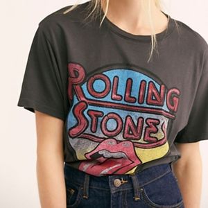 free people Rolling Stones retro tee